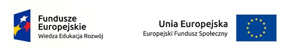 Logo Fundusze Europejskie Wiedza Edukacja Rozwój, Unia Europejska Europejski Fundusz Społeczny
